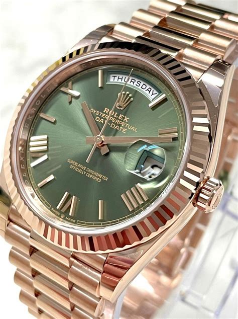 rose gold rolex day date wrist|rolex day date 40 228235.